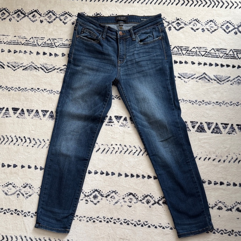 Judy Blue Dark Wash Skinny Jeans-relaxed fit